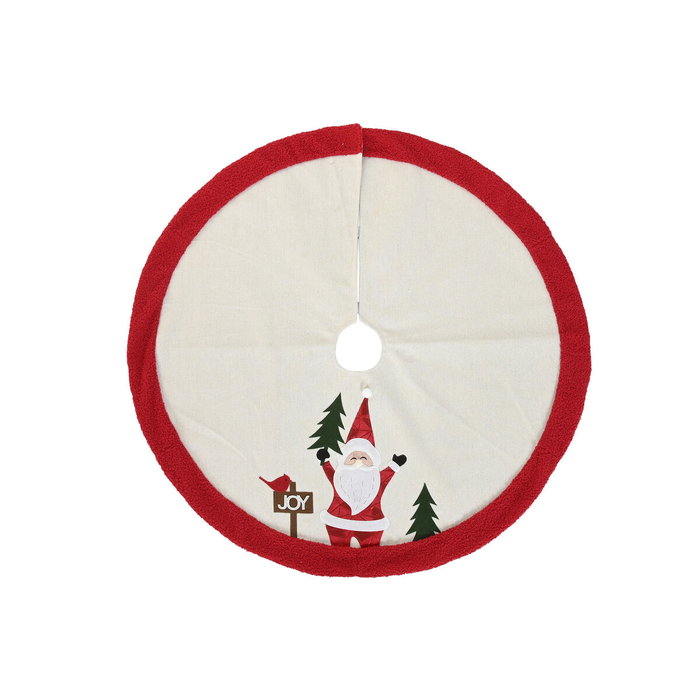 DKD Home Decor Base para Árbol de Navidad Poliéster Crema 90x90x2 cm