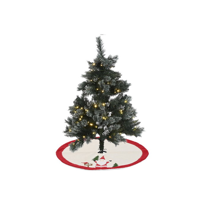 DKD Home Decor Base para Árbol de Navidad Poliéster Crema 90x90x2 cm