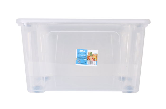 Dem Caja Almacenaje C/Tapa 52L con Ruedas "Kira" 57 x 40 x 32 cm (4 Unidades) Dem Caja Almacenaje C/Tapa 52L con Ruedas "Kira" 57 x 40 x 32 cm (4 Unidades)