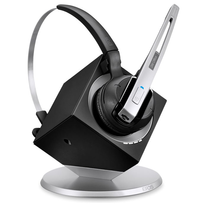 EPOS Impact DW Office ML Auriculares Diadema Inalámbricos DECT para Oficina y UC - Negro y Plata