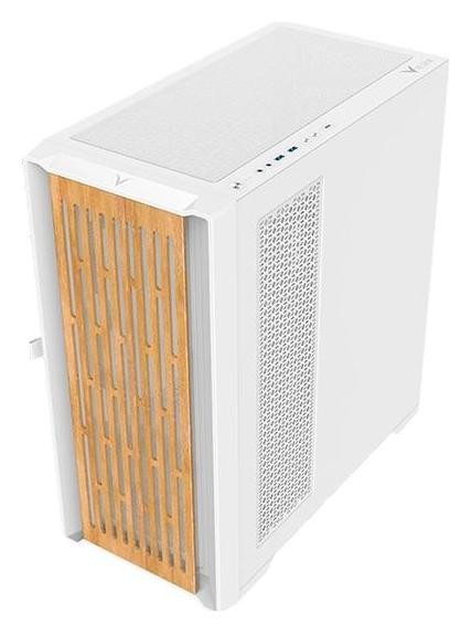Veteni Woody VT-WOODY-01WH Torre PC White Middle Tower ATX Cristal Templado USB-C