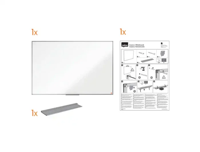 NOBO Pizarra blanca Essence de melamina con marco de aluminio 90x60 cm NOBO Pizarra blanca Essence de melamina con marco de aluminio 90x60 cm
