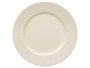 VESSIA Plato de Postre de Porcelana con Relieve de Rayas Blanco 20,5 cm