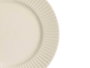 VESSIA Plato de Postre de Porcelana con Relieve de Rayas Blanco 20,5 cm