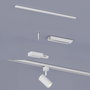Philips Easylink Conector Recto Blanco para Sistema de Riel, 1800W Máx, 220-240V, Compatible con Componentes Easylink - 3.4 x 1.7 x 8 cm
