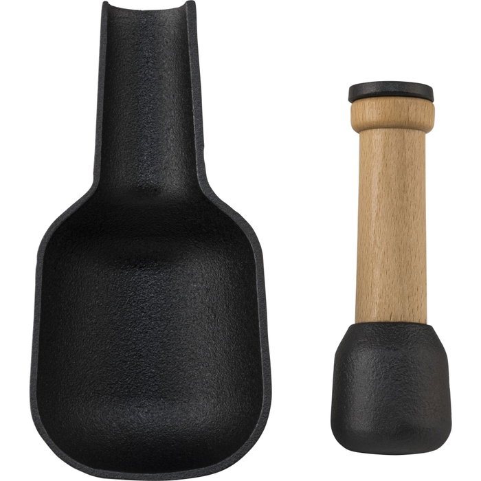 Zassenhaus Mortero de Especias de Hierro Fundido Negro Mate, 17,5 x 9 x 5,5 cm