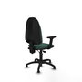PIQUERAS Y CRESPO Silla de oficina Algarra Verde botella con Brazos 2D