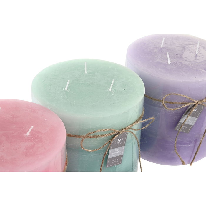 DKD Home Decor Vela de Cera Parafina 2300 g, 120 Horas, Surtido de Colores