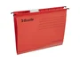 Esselte Carpeta Colgante DIN A4 Cartulina 210 g/m2 Visor Superior Lomo V Color Rojo Caja de 25 Unidades