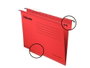 Esselte Carpeta Colgante DIN A4 Rojo con Visor Superior