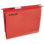 Esselte Carpeta Colgante DIN A4 Rojo con Visor Superior