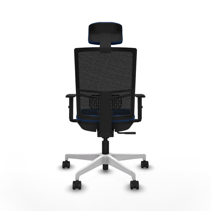 PIQUERAS Y CRESPO Silla de oficina Yunquera Azul y Negro con Mecanismo Sincro