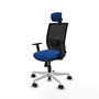 PIQUERAS Y CRESPO Silla de oficina Yunquera Azul y Negro con Mecanismo Sincro