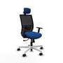PIQUERAS Y CRESPO Silla de oficina Yunquera Azul y Negro con Mecanismo Sincro