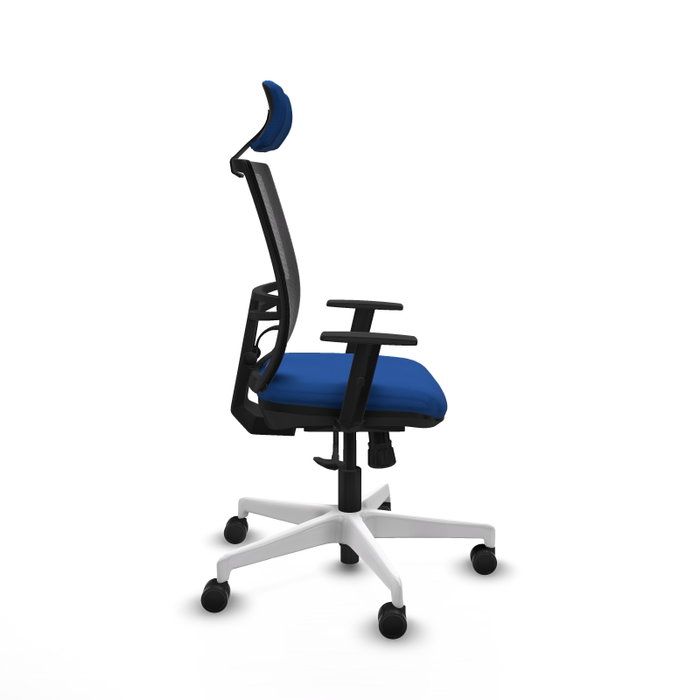 PIQUERAS Y CRESPO Silla de oficina Yunquera Azul y Negro con Mecanismo Sincro