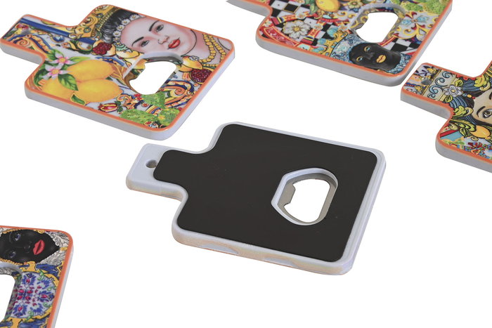 DKD Home Decor Iman Sicilia 2024 Mediterraneo Dorado Ps 0.7 x 10.5 x 7.5 cm (72 Unidades)