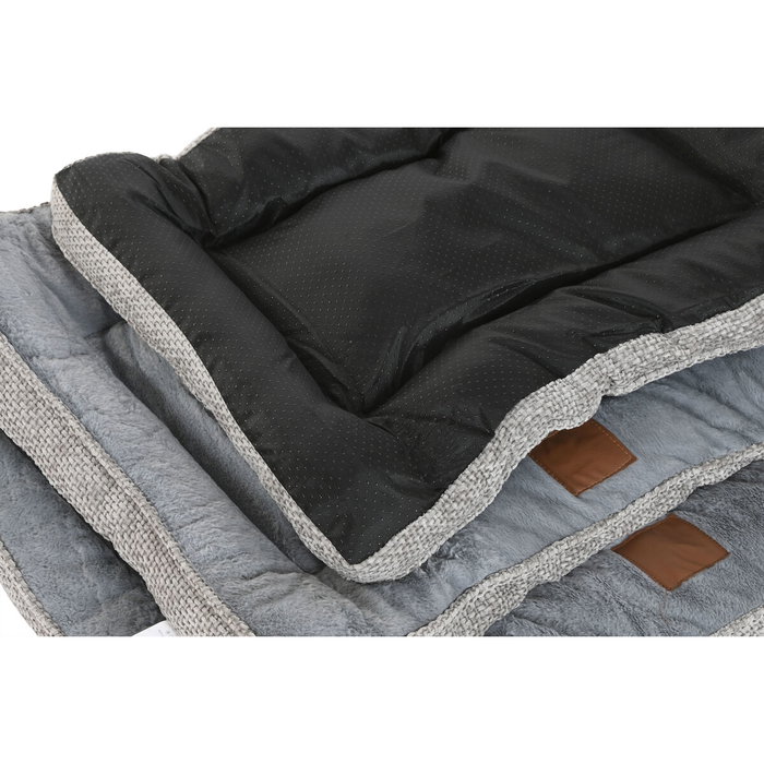 DKD Home Decor Set de 3 Camas para Mascota en Poliéster, Colores Surtidos