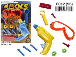 Rama Taladro con Gafas y Accesorios de Herramientas 21,5x32x4 cm