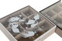 DKD Home Decor Caja Infusiones Atlantico Stella Maris, Azul Blanco, MDF, Cristal, Metal, 24 x 6.5 x 24 cm