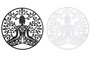 DKD Home Decor Decoración de Pared Metal Buda Surtido 60x60 cm