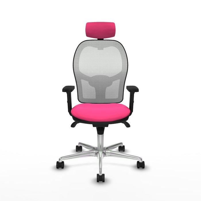 PIQUERAS Y CRESPO Silla de oficina Jorquera Rosa y Blanco