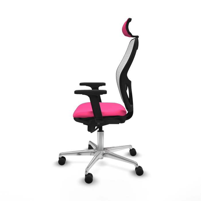 PIQUERAS Y CRESPO Silla de oficina Jorquera Rosa y Blanco