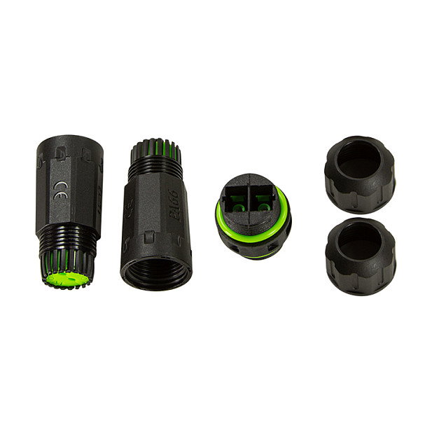 LogiLink Conector de fibra óptica Duplex SC para exteriores con 2 prensaestopas