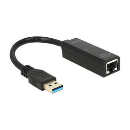 DeLOCK Adaptador USB 3.0 a Gigabit LAN 62616 Schwarz Ethernet 1000 Mbit/s Conexión Alámbrica