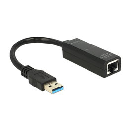 DeLOCK 62616 Adaptador de red Gigabit LAN USB Typ-A RJ45 negro