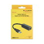 DeLOCK 62616 Adaptador de red Gigabit LAN USB Typ-A RJ45 negro