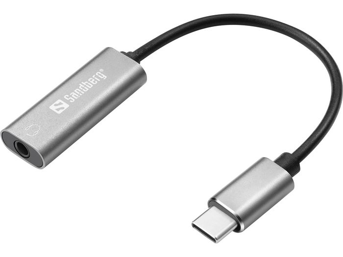 Sandberg Adaptador de Audio USB-C a MiniJack 3.5mm Soporta Audio y Micrófono para Dispositivos USB-C Sandberg Adaptador de Audio USB-C a MiniJack 3.5mm Soporta Audio y Micrófono para Dispositivos USB-C