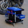 Workpro Taburete de taller con cajones y ruedas, 46 x 36 x 52 cm