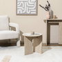 Home Deco Factory Mesa Auxiliar Terra Nova Pietra diámetro 45 cm, altura 45 cm