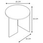 Home Deco Factory Mesa Auxiliar Terra Nova Pietra diámetro 45 cm, altura 45 cm