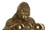 DKD Home Decor Figura de Gorila Boxeador Dorado