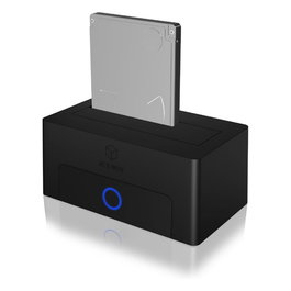 ICY BOX IB-1122-U3 Adaptador SATA a USB 3.2 Gen 1 para Disco Duro/SSD 2.5''/3.5'' Hasta 16 TB, Negro, Plug and Play, Compatible con Windows y Mac