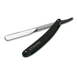 Tres Claveles Navaja Peluquero Hoja Intercambiable Negra Acero Inoxidable 24 cm para Afeitar