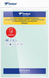 Cartulina Purpurina A4 Sadipal 330G Verde Claro Paquete De 3