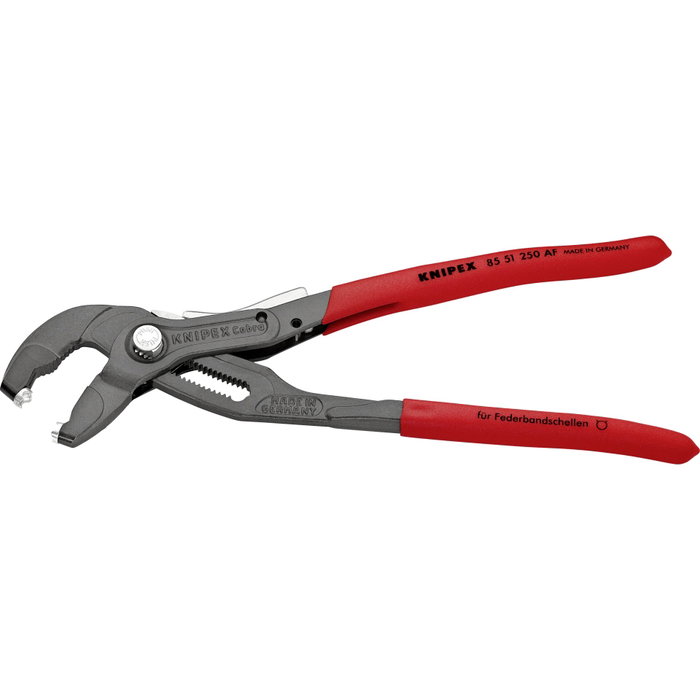 Knipex Alicates para abrazaderas de manguera de resorte con dispositivo de bloqueo