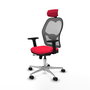 PIQUERAS Y CRESPO Silla de oficina Jorquera con mecanismo Sincro/Traslack Rojo y Gris