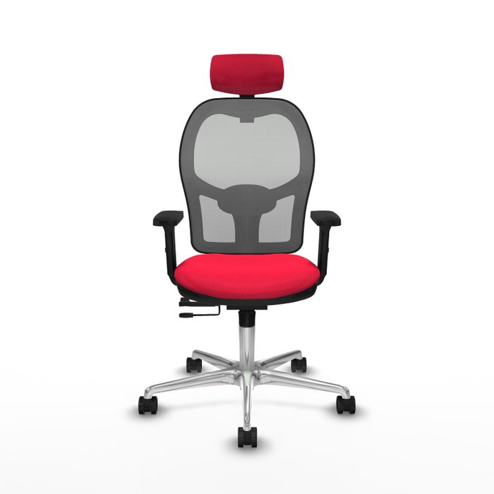 PIQUERAS Y CRESPO Silla de oficina Jorquera con mecanismo Sincro/Traslack Rojo y Gris PIQUERAS Y CRESPO Silla de oficina Jorquera con mecanismo Sincro/Traslack Rojo y Gris