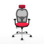 PIQUERAS Y CRESPO Silla de oficina Jorquera con mecanismo Sincro/Traslack Rojo y Gris