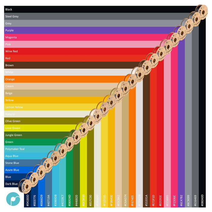 Polmask Filamento PLA Negro 1.75mm 3kg para Impresión 3D