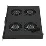 Extralink Panel de ventilación de 19 pulgadas con 4 ventiladores y termostato