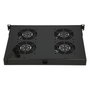 Extralink Panel de ventilación de 19 pulgadas con 4 ventiladores y termostato