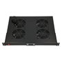 Extralink Panel de ventilación de 19 pulgadas con 4 ventiladores y termostato