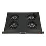 Extralink Panel de ventilación de 19 pulgadas con 4 ventiladores y termostato