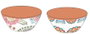 DKD Home Decor Mandala 2024 Ensaladera Arabe Melamina Blanco Terracota 25 x 12 x 25 cm (6 Unidades)