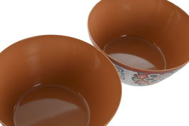 DKD Home Decor Mandala 2024 Ensaladera Arabe Melamina Blanco Terracota 25 x 12 x 25 cm (6 Unidades)