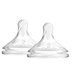 DR. BROWN'S Tetina Options B/Ancha Silicona Redonda N2 +3M 2 Unidades